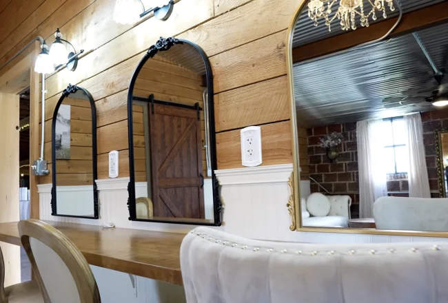 Mirrors in Bridal Suite